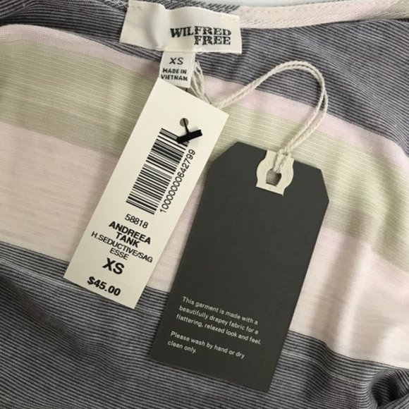 🎬✨ Wilfred Free - Andreea Striped Lightweight Tank Top - Picture 3 of 8